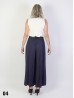 Solid Color Wide-Leg Full-length Pants